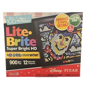 Lite Brite Super Bright HD - Disney Pixar 100 Years‎ Retro Reimagined by Hasbro